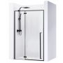 Rea Fargo drzwi prysznicowe 110 cm wnękowe czarny półmat/szkło przezroczyste REA-K6325 zdj.1