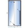 Rea Fargo drzwi prysznicowe 100 cm wnękowe czarny półmat/szkło przezroczyste REA-K6330 zdj.2