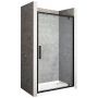 Rea Rapid Swing drzwi prysznicowe 70 cm czarny półmat/szkło przezroczyste REA-K6407 zdj.1