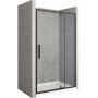 Rea Rapid Swing drzwi prysznicowe 120 cm czarny półmat/szkło przezroczyste REA-K6413 zdj.1