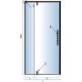 Rea Rapid Swing drzwi prysznicowe 120 cm czarny półmat/szkło przezroczyste REA-K6413 zdj.2