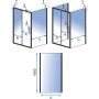 Rea Rapid Fold kabina prysznicowa 100x100 cm kwadratowa czarny półmat/szkło przezroczyste REA-K6420/REA-K6423 zdj.3