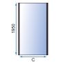 Rea Rapid ścianka prysznicowa 100 cm boczna czarny/szkło przezroczyste REA-K6423 zdj.2
