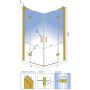 Rea Hugo Gold Brush kabina prysznicowa 90x90 cm kwadratowa złoto szczotkowane/szkło przezroczyste REA-K6609 zdj.2