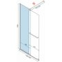 Rea Cortis ścianka prysznicowa Walk-In 120 cm szkło przezroczyste REA-K7211 zdj.2