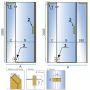 Rea Hugo drzwi prysznicowe 90 cm uchylne złoty szczotkowany/szkło przezroczyste REA-K8411 zdj.2