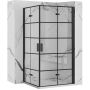Rea Molier Black Double kabina prysznicowa 90x100 cm prostokątna czarny półmat/szkło przezroczyste REA-K8538/REA-K6963 zdj.1