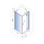 Rea Megan U kabina prysznicowa 100x80 cm prostokątna szkło transparentne REA-K8569 zdj.2
