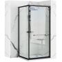 Rea Space IN kabina prysznicowa 100x80 cm prostokątna narożna czarny/szkło przezroczyste REA-K8882 zdj.3