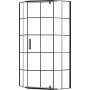 Rea Hex kabina prysznicowa 80x80 cm pięciokątna czarny/szkło przezroczyste REA-K8969 zdj.1