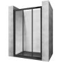 Rea Alex Black drzwi prysznicowe 90 cm 3-elementowe czarny półmat/szkło przezroczyste REA-K9638 zdj.1
