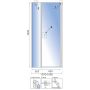 Rea Multi Space N drzwi prysznicowe 110 cm wnękowe szkło przezroczyste REA-K9654 zdj.2