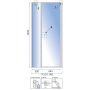 Rea Multi Space N drzwi prysznicowe 115 cm wnękowe szkło przezroczyste REA-K9655 zdj.2