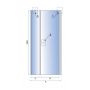 Rea Multi Space N drzwi prysznicowe 100 cm wnękowe szkło przezroczyste REA-K9650 zdj.2