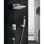 Rea Vert zestaw prysznicowy podtynkowy z deszczownicą i kompletem natryskowym chrom REA-P0069 zdj.3