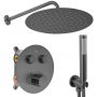 Rea Lungo zestaw prysznicowy podtynkowy termostatyczny tytan REA-P6385 zdj.1