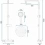 Rea Bliss zestaw prysznicowy ścienny termostatyczny z deszczownicą chrom REA-P8805 zdj.2