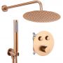 Rea Lungo zestaw prysznicowy ścienny termostatyczny z deszczownicą miedź szczotkowana REA-P8808 zdj.1