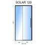 Rea Solar Gold drzwi prysznicowe 120 cm jasnozłoty/szkło przezroczyste REA-K6548 zdj.2