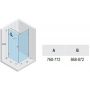 Riho Scandic NXT X201 kabina prysznicowa 80x90 cm prostokątna lewa chrom błyszczący/szkło przezroczyste G001033120 zdj.2