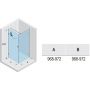 Riho Scandic NXT X201 kabina prysznicowa 100x100 cm kwadratowa lewa czarny mat/szkło przezroczyste G001047121 zdj.2