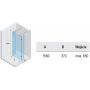 Riho Scandic NXT X202 Walk-In kabina prysznicowa 160x37 cm wolnostojąca chrom błyszczący/szkło przezroczyste G001052120 zdj.2