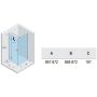 Riho Scandic NXT X203 kabina prysznicowa 90x90 cm kwadratowa lewa chrom błyszczący/szkło przezroczyste G001055120 zdj.2