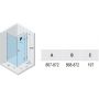 Riho Scandic NXT X203 kabina prysznicowa 90x90 cm kwadratowa prawa chrom błyszczący/szkło przezroczyste G001056120 zdj.2