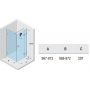 Riho Scandic NXT X203 kabina prysznicowa 100x100 cm kwadratowa prawa czarny mat/szkło przezroczyste G001062121 zdj.2
