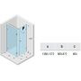 Riho Scandic NXT X204 kabina prysznicowa 140x90 cm prostokątna prawa chrom błyszczący/szkło przezroczyste G001090120 zdj.2