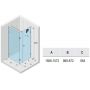 Riho Scandic NXT X204 kabina prysznicowa 160x90 cm prostokątna prawa chrom błyszczący/szkło przezroczyste G001098120 zdj.2