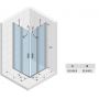 Riho Novik Z207 kabina prysznicowa 90x90 cm kwadratowa chrom błyszczący/szkło przezroczyste G003020120 zdj.2