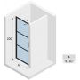 Riho Grid GB101 drzwi prysznicowe 80 cm wnękowe czarny mat/szkło Grid G004001121 zdj.2