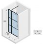 Riho Grid GB104 drzwi prysznicowe 120 cm wnękowe czarny mat/szkło Grid G004005121 zdj.2