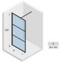 Riho Grid GB400 Walk-In ścianka prysznicowa 90 cm wolnostojąca czarny mat/szkło Grid G004025121 zdj.2
