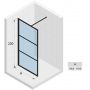 Riho Grid GB400 Walk-In ścianka prysznicowa 120 cm wolnostojąca czarny mat/szkło Grid G004027121 zdj.2