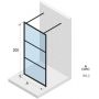 Riho Grid GB401 Walk-in ścianka prysznicowa 90 cm wolnostojąca czarny mat/szkło Grid G004029121 zdj.2