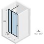 Riho Lucid GD104 drzwi prysznicowe 120 cm wnękowe czarny mat/szkło przezroczyste G005005121 zdj.2