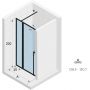 Riho Lucid GD104 drzwi prysznicowe 130 cm wnękowe czarny mat/szkło przezroczyste G005006121 zdj.2