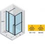 Riho Lucid GD203 kabina prysznicowa 110x90 cm prostokątna biały mat/szkło przezroczyste G005017122 zdj.2