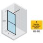 Riho Lucid GD400 Walk-In ścianka prysznicowa 90 cm wolnostojąca biały mat/szkło przezroczyste G005025122 zdj.2