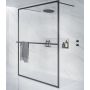 Riho Lucid GD401 Walk-In ścianka prysznicowa 100 cm wolnostojąca czarny mat/szkło przezroczyste G005030121 zdj.1