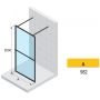 Riho Lucid GD401 Walk-In ścianka prysznicowa 100 cm wolnostojąca biały mat/szkło przezroczyste G005030122 zdj.2