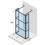 Riho Grid GB404 kabina prysznicowa 120 cm typu Walk-in czarny mat/szkło przezroczyste GB3120030 zdj.2
