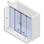 Riho Ocean O115 drzwi prysznicowe 160 cm wnękowe polerowane aluminium/szkło przezroczyste GU0406100 zdj.2
