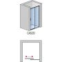 SanSwiss Cadura drzwi prysznicowe 100 cm lewe połysk/szkło przezroczyste CAS2G1005007 zdj.2