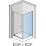 SanSwiss ECO-Line ścianka prysznicowa 100 cm boczna biel/szkło przezroczyste ECOF10000407 zdj.2