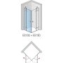 SanSwiss Escura drzwi prysznicowe 80 cm lewe srebrny połysk/szkło przezroczyste ES13G0805007 zdj.2
