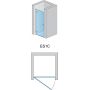 SanSwiss Escura drzwi prysznicowe 100 cm lewe srebrny połysk/szkło przezroczyste ES1CG1005007 zdj.2