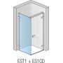 SanSwiss Escura ścianka prysznicowa 120 cm boczna srebrny połysk/szkło przezroczyste EST112005007 zdj.2